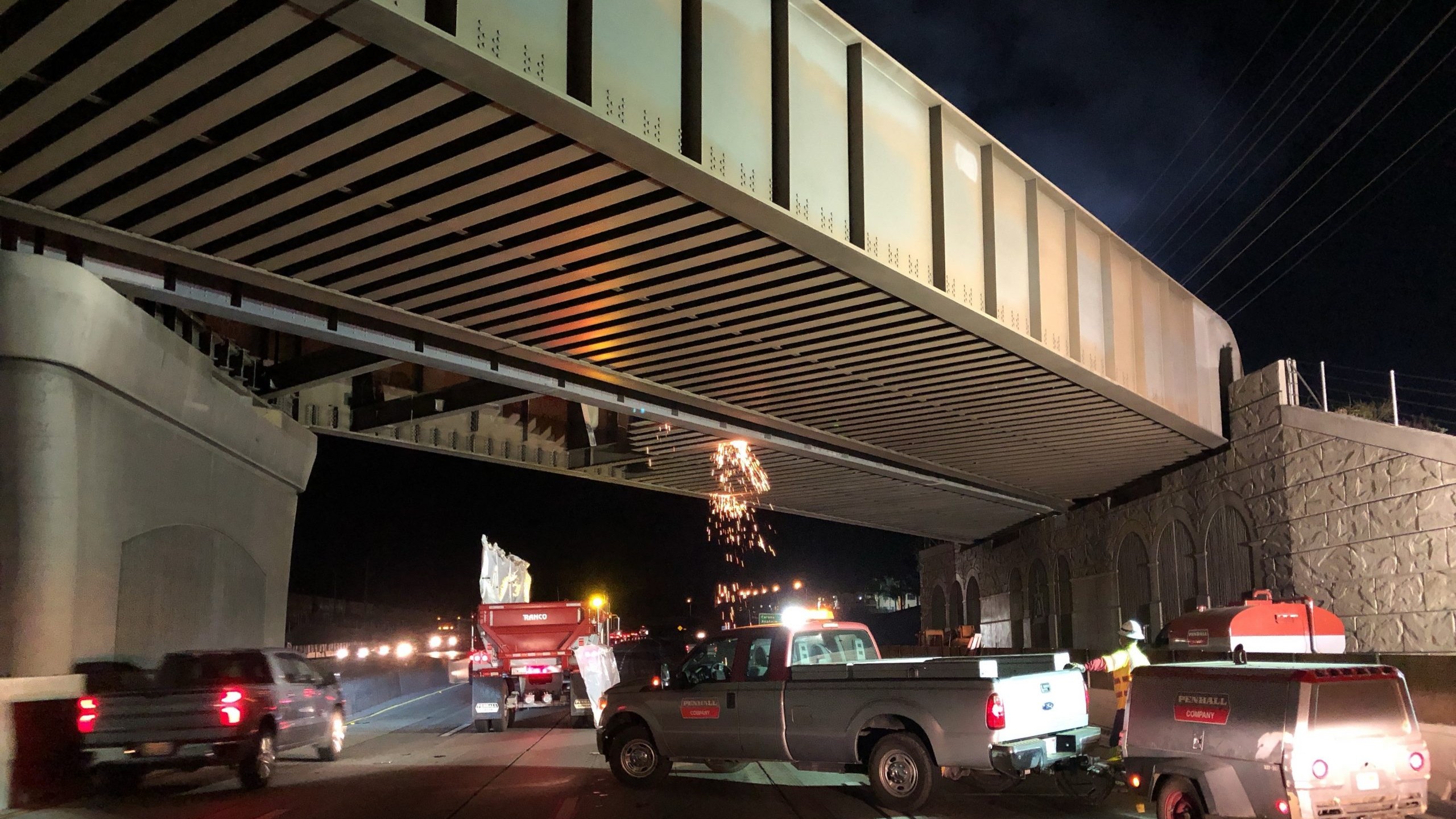 Photo of Pachappa bridge demo_Span 1 floor beam removal