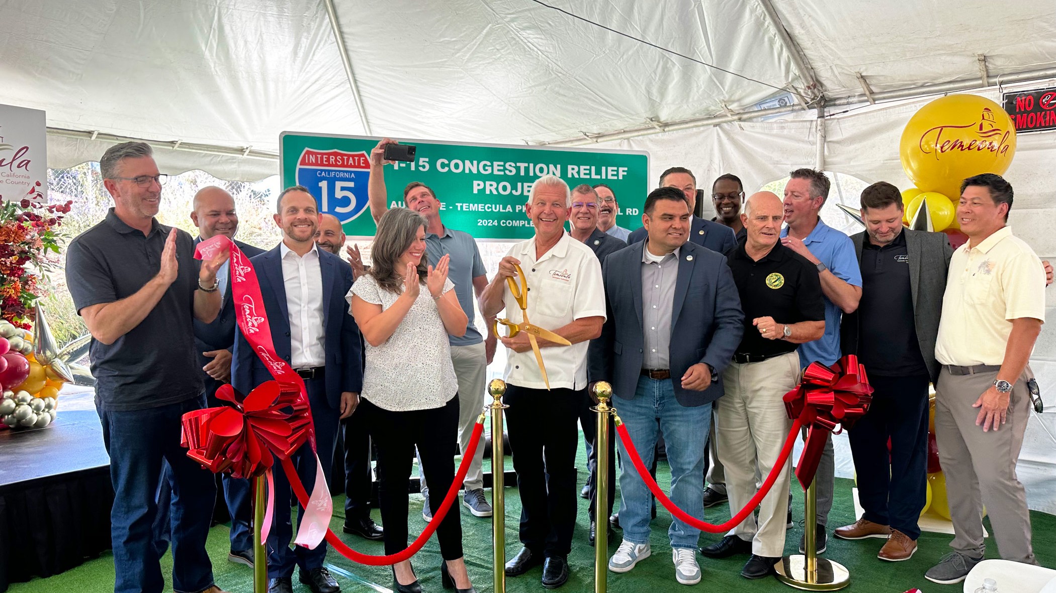 1024 Point I15 Congestion Relief Ribbon Cutting Banner